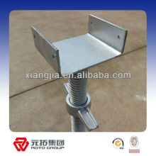 High Quality Electric Galvanized Scaffolding Adjustable Hollow or Solid Base jack U Head,scaffolding u head jack base